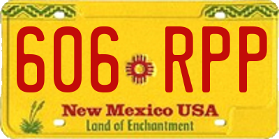 NM license plate 606RPP