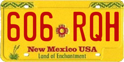 NM license plate 606RQH