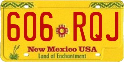 NM license plate 606RQJ
