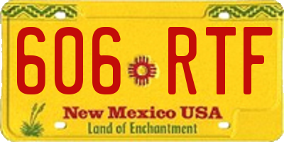 NM license plate 606RTF