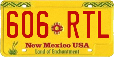 NM license plate 606RTL