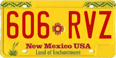 NM license plate 606RVZ