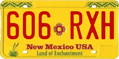 NM license plate 606RXH