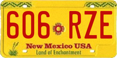 NM license plate 606RZE