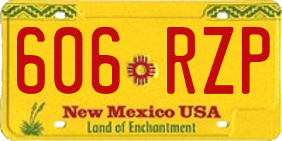 NM license plate 606RZP