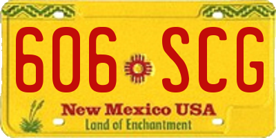 NM license plate 606SCG