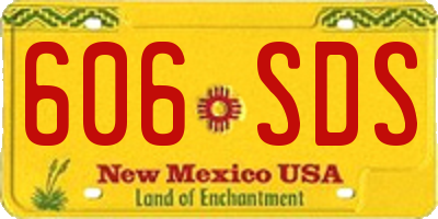 NM license plate 606SDS