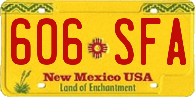 NM license plate 606SFA