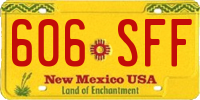 NM license plate 606SFF