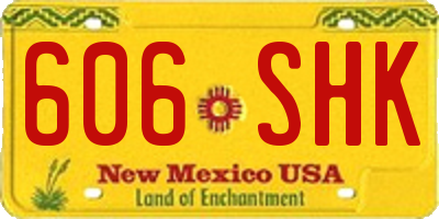 NM license plate 606SHK
