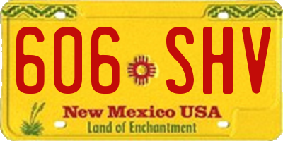NM license plate 606SHV
