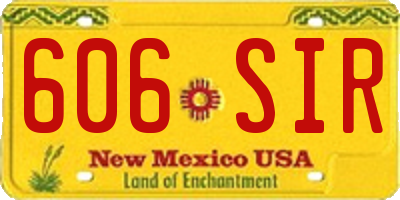 NM license plate 606SIR
