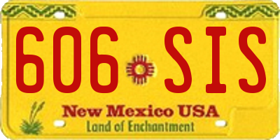 NM license plate 606SIS