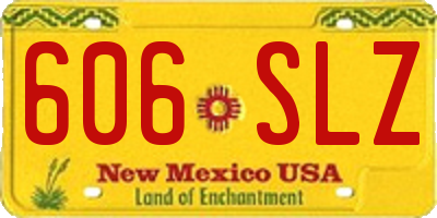 NM license plate 606SLZ