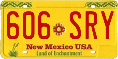 NM license plate 606SRY