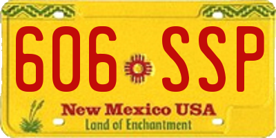 NM license plate 606SSP