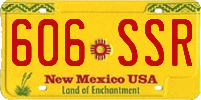 NM license plate 606SSR