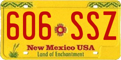 NM license plate 606SSZ