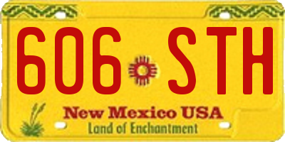 NM license plate 606STH