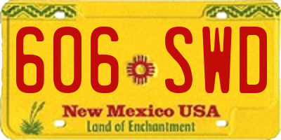 NM license plate 606SWD