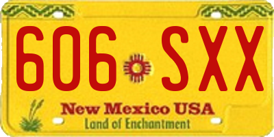 NM license plate 606SXX