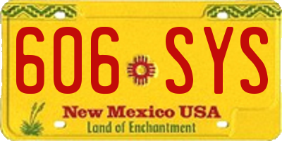 NM license plate 606SYS