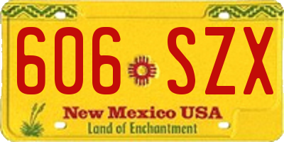 NM license plate 606SZX