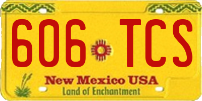 NM license plate 606TCS