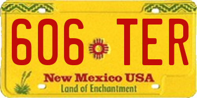 NM license plate 606TER