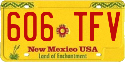 NM license plate 606TFV