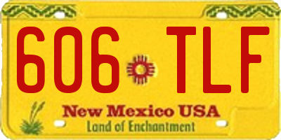 NM license plate 606TLF