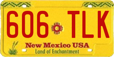 NM license plate 606TLK