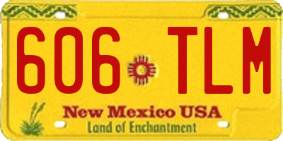 NM license plate 606TLM