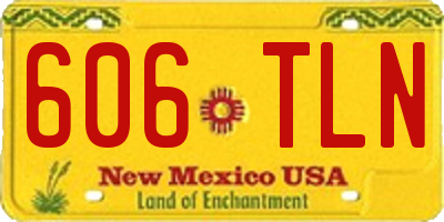 NM license plate 606TLN