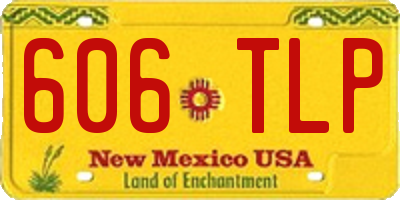 NM license plate 606TLP