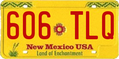 NM license plate 606TLQ