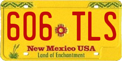 NM license plate 606TLS