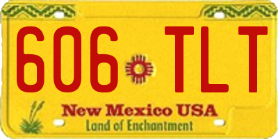 NM license plate 606TLT