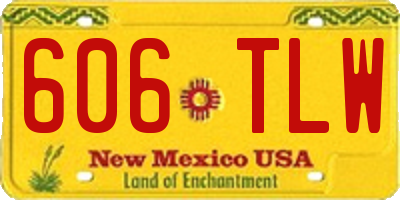 NM license plate 606TLW