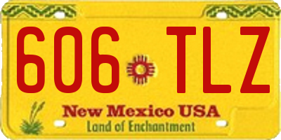 NM license plate 606TLZ