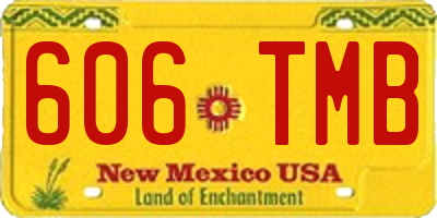 NM license plate 606TMB