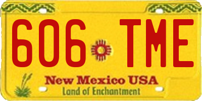 NM license plate 606TME
