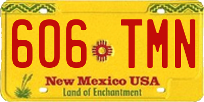 NM license plate 606TMN