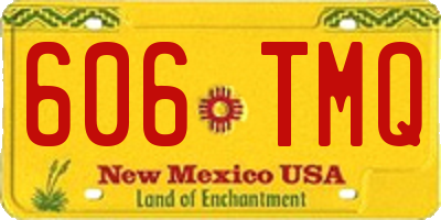 NM license plate 606TMQ