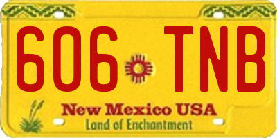 NM license plate 606TNB