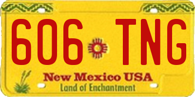 NM license plate 606TNG
