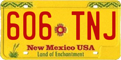 NM license plate 606TNJ