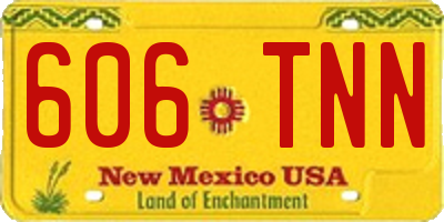 NM license plate 606TNN