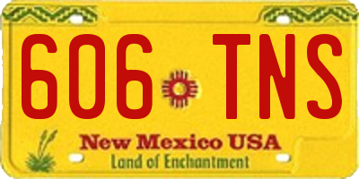 NM license plate 606TNS