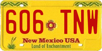 NM license plate 606TNW